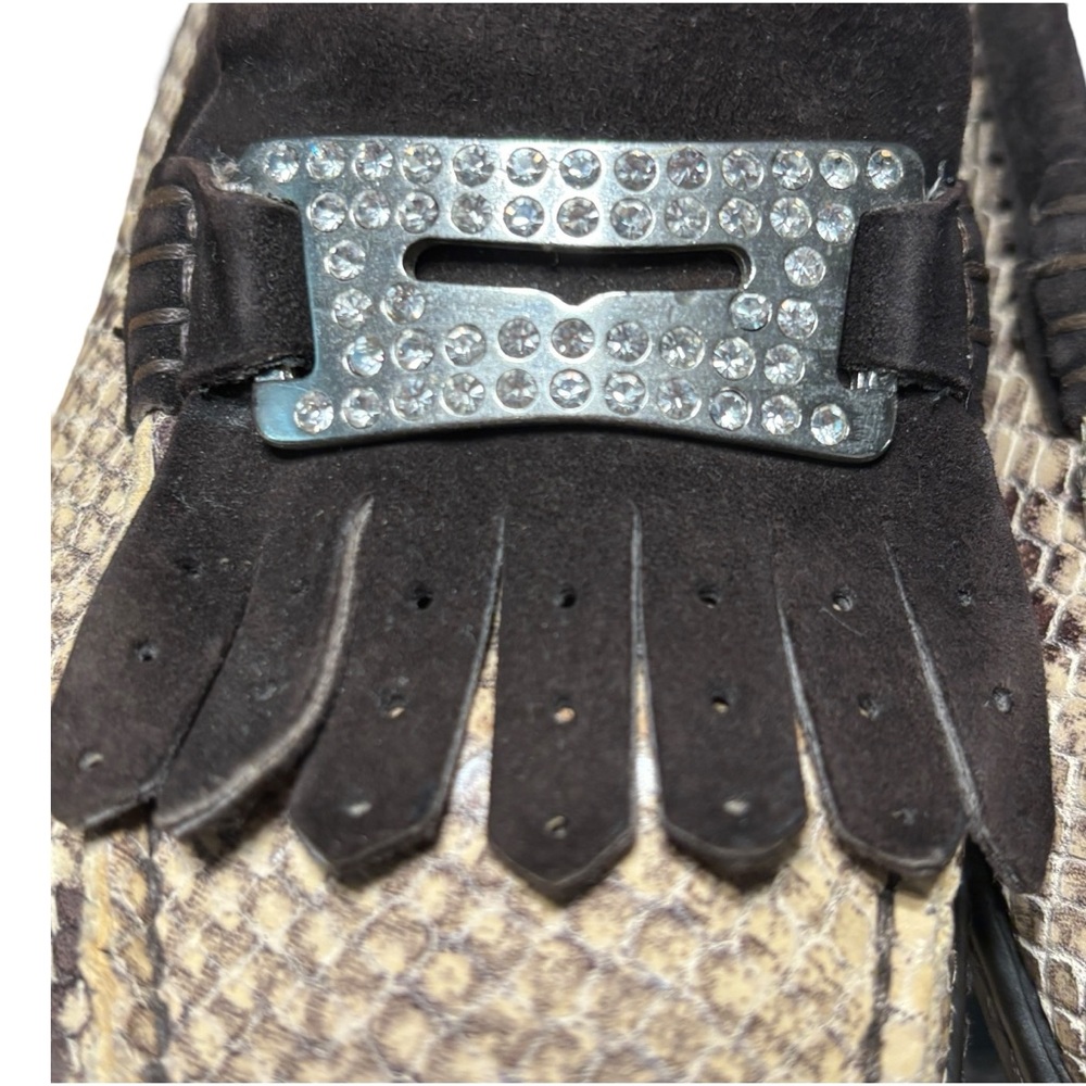 Donald J Pliner Danie Python Embossed Suede Cryst… - image 8